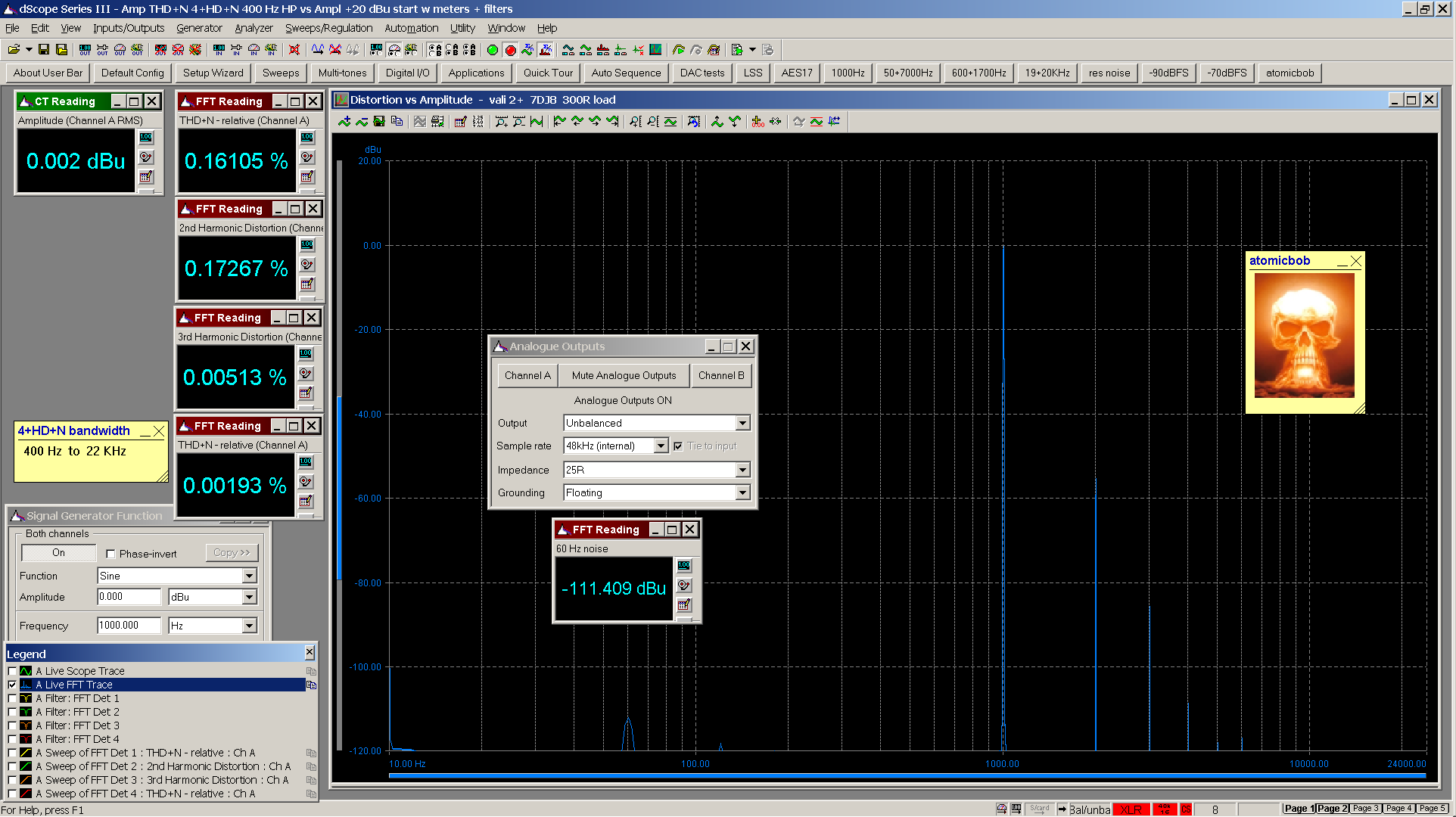 07 20220515 1 KHz distortion vs amp analyzer settings 60 Hz noise correct.png