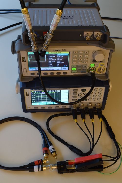 20181126 cable testing - sig gen - oscilloscope - LCR meter - small.jpg